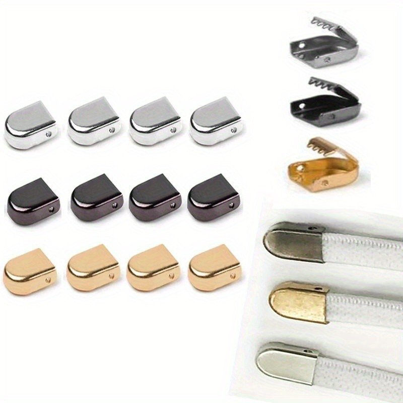 4ชิ้นโลหะกดหัวเข็มขัดฟรีรองเท้าขี้เกียจเชือกผูกรองเท้าหัวเข็มขัดโลหะชี้ นิ้วเท้า