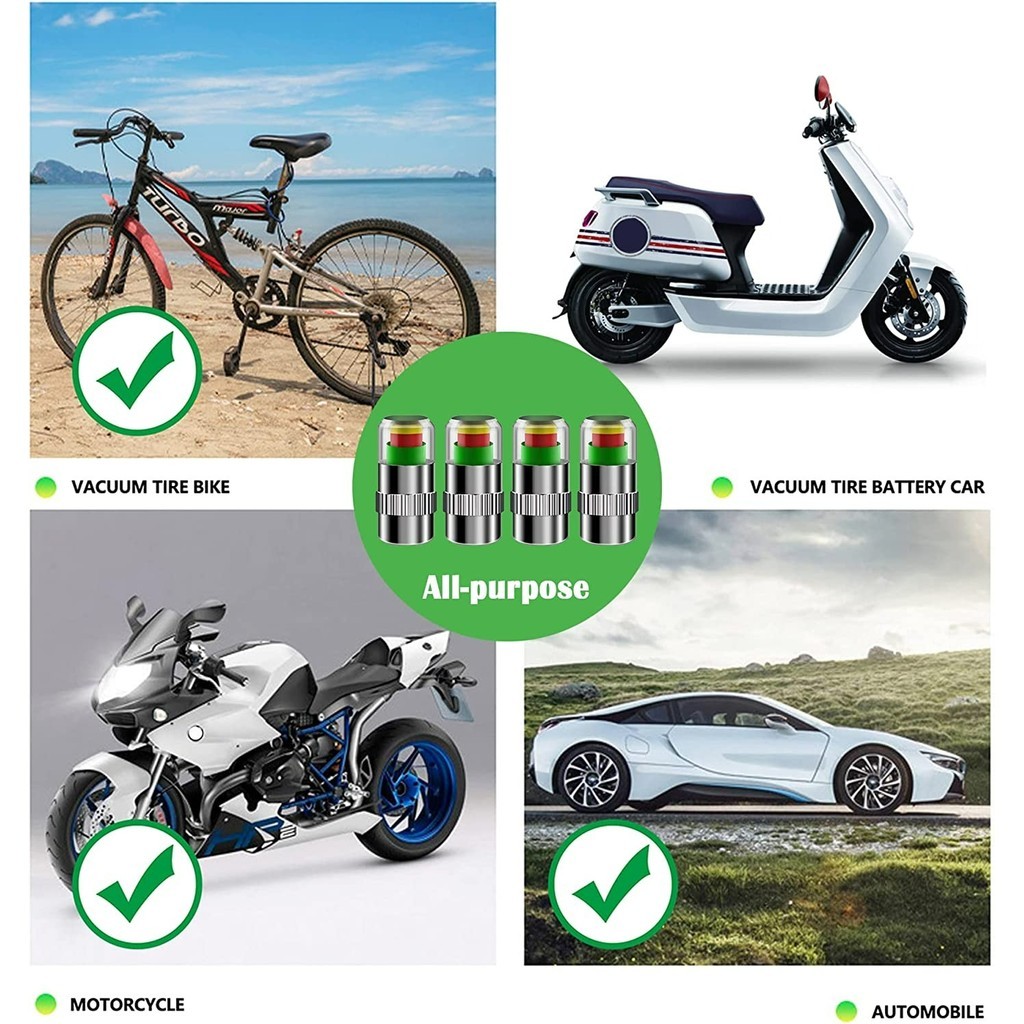 Tesco 1 ชิ้น จุกลมเช็คแรงดัน จุกลม มีที่วัดความดันลม จุกปิดลมยาง แจ้งเตืนเมื่อยางลมอ่อน - รูปที่ 2