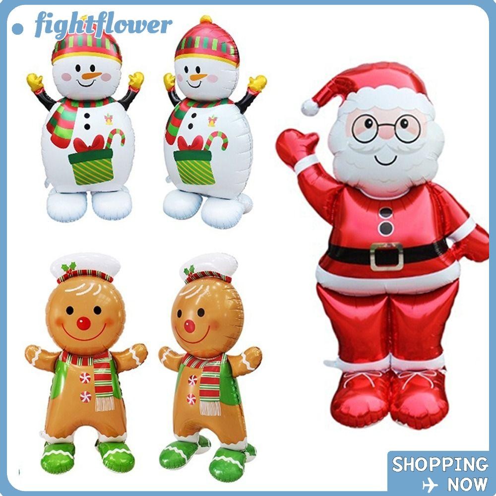 Fight Christmas Inflatable ฟอยล์บอลลูน,ขนาดใหญ่ Snowman Stand By Air Xmas Party เครื่องประดับบอลลูน, ของเล่นเด็ก 60in Giant Santa Claus ยืนบอลลูน