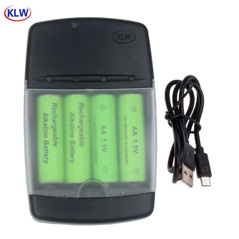 USB LR03  AA LR6 AAA  LR61 AAAA Alkaline 1.5V Rechargeable Battery Smart Charger with Intelligent  L