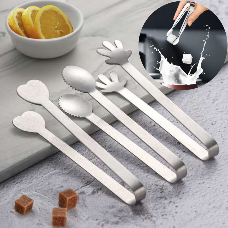 Egn สแตนเลส Ice Cube คลิปน้ําตาลแหนบอาหาร BBQ คลิป Ice Clamp เครื่องมือบาร์ครัวเสิร์ฟ Tong อุปกรณ์ครัว N