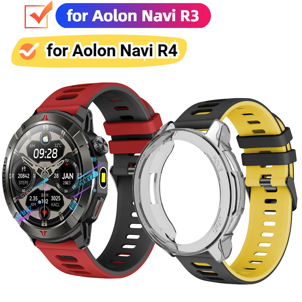 Aolon Navi R3 R4 strap สายซิลิโคนสําหรับ Aolon Navi R4 strap สายรัดข้อมือกีฬา Aolon Navi R3 R4 case 