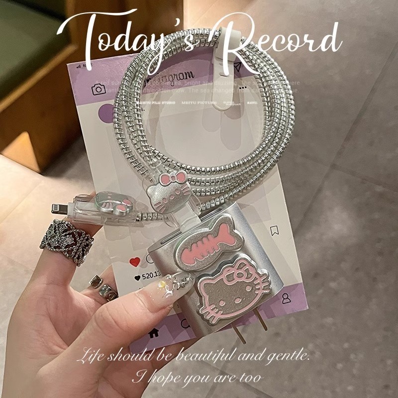 เคส สายชาร์จ ลายการ์ตูนน่ารัก for แอปเปิ้ล  compatible Power Adapter for  iphone 17 16 15 pro max  1