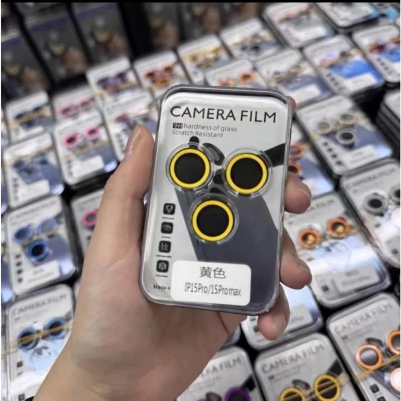 ชุดหรูหรากล้องป้องกันสี Luminous Flim สําหรับ IPhone 16 15 14 13 12 11 Pro Max 14 15 16 Plus 12 13 Mini Fluorescence HD เลนส์ Anti Scratch กระจกป้องกันแหวน - รูปที่ 2