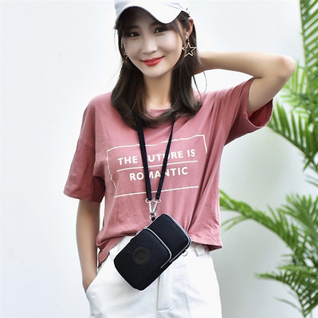 xspeedfashion(X2284) กระเป๋าสะพายข้างใส่มือถือป้าย (LENIRA) เป็นผ้าไนล่อน