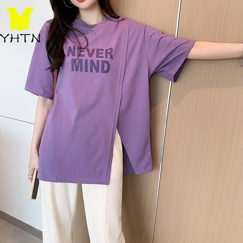 YHTN เสื้อคนท้อง แฟชั่น ราคาถูก เสื้อยืดคลุมท้อง เกาหลี ผ้ายืด ไซส์ใหญ่ เสื้อยืดคนท้อง