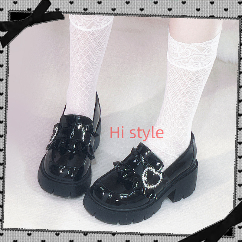 Jirai kei Lizlisa dupes sarina Thick soled shoes subculture loafers