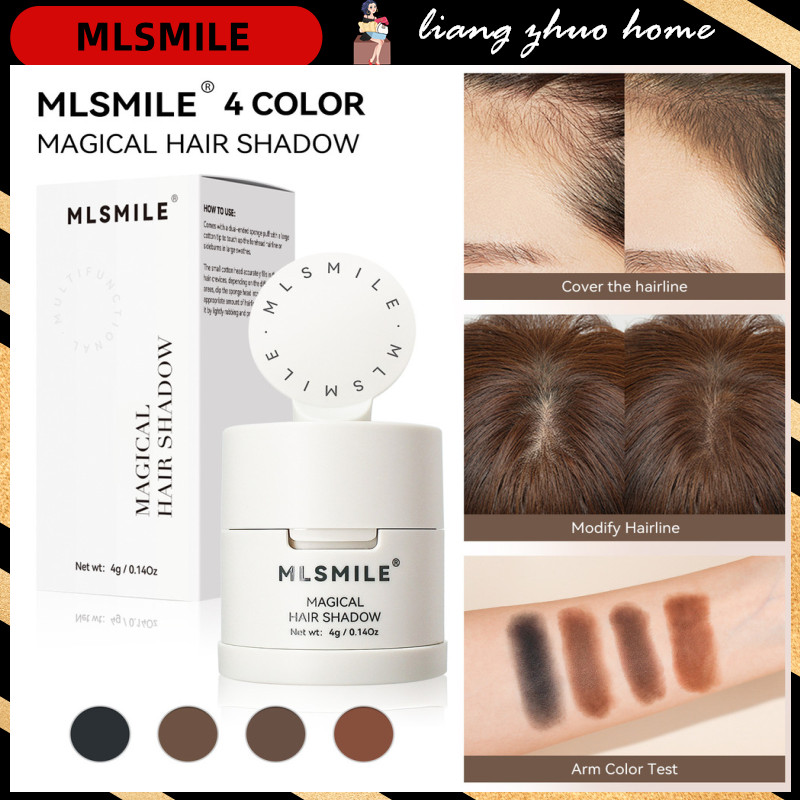 Mlsmile Sevich Volumizing Hair Fluffy Powder ทันทีสีดํา Root Cover Up ผมธรรมชาติบรรจุ Hair Line Shad