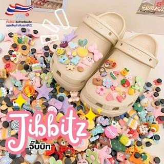 S0490 สุ่มลาย Crocs Jibbitz jibbit 1ชิ้น ยางPVC จิบิ ตัวติดรองเท้า อุปกรณ์DIY ตกแต่งรองเท้า