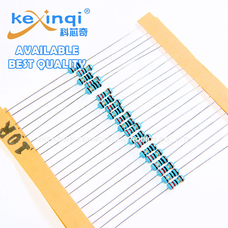 100pcs 1/4W โลหะฟิล์ม Resistor 18R ~ 2K 18R 30R 47R 100R 1K 2K Ohm 1% Ohm Resistance 18R 20R 22R 24R