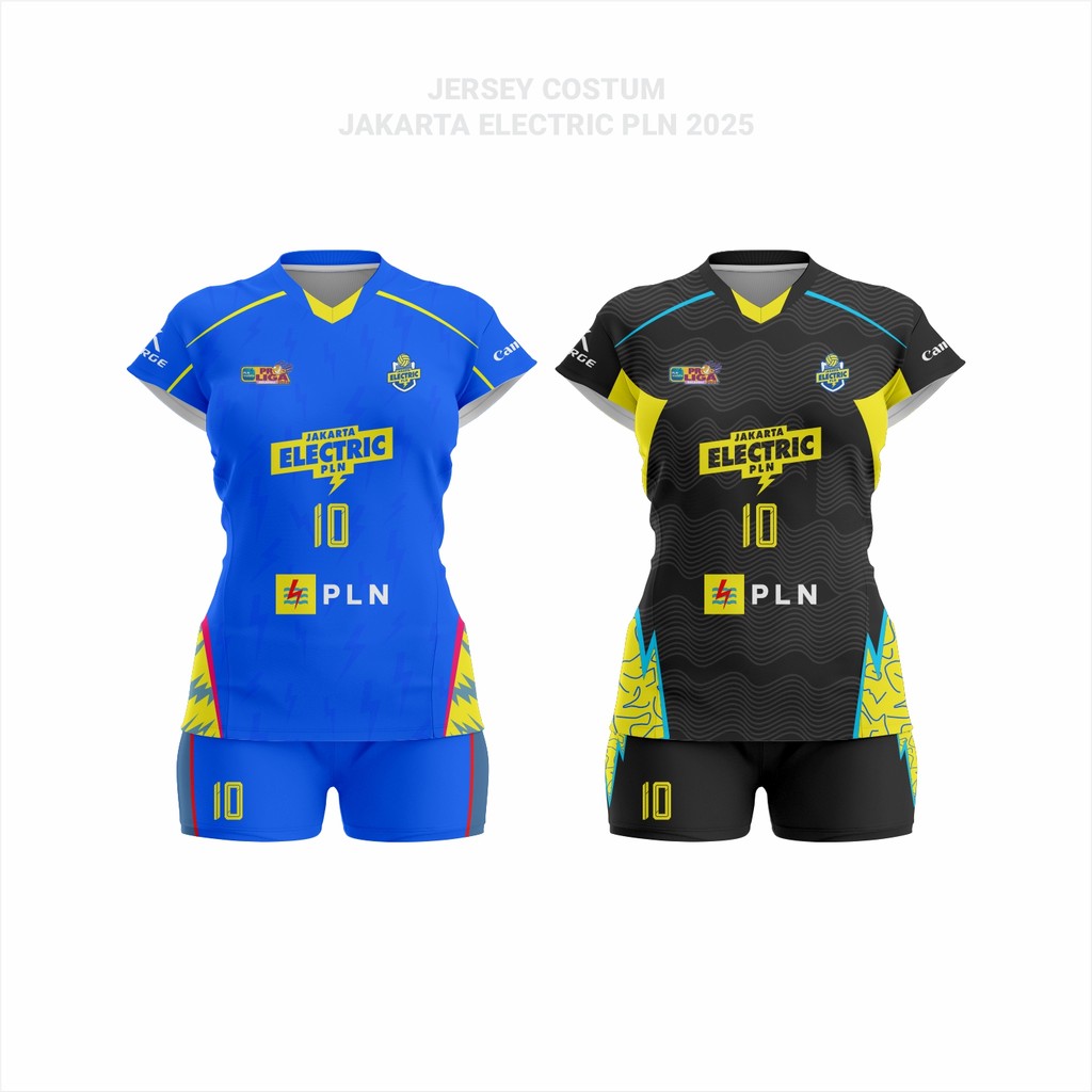 INVASI STORE - เสื้อแข่งผู้หญิง / สตรี VOLLEYBALL JERSEY / PLN WOMAN ELECTRIC VOLLEYBALL JERSEY
