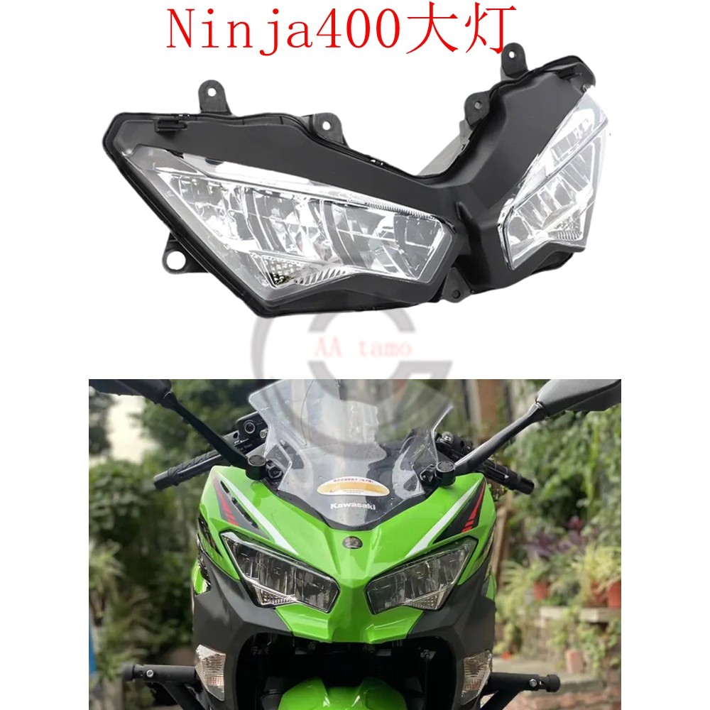 เหมาะสําหรับ Kawasaki Ninja 400 Ninja400 18-23 ชุดไฟหน้า LED พร้อมไฟหน้าตัวอักษร