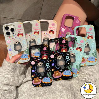 🎗 GOOD 🎗 เคสคู่ เคสเหมือนเปลือกลิ้นจี่ สัตว์เล็ก ตัวการ์ตูน น่ารัก สําหรับ IPhone 16 15 14 13 7 8plus Pro Promax XR XS