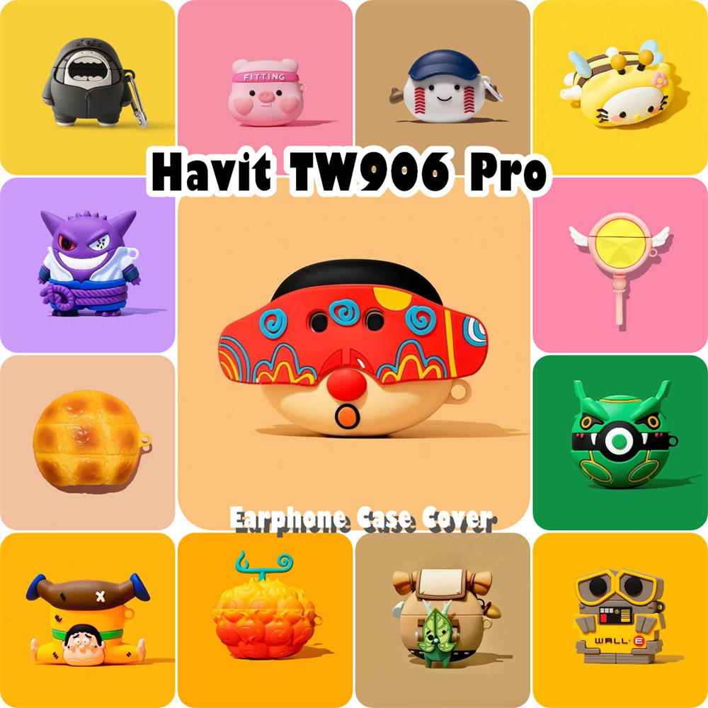 imamuraFor Havit TW906 Pro Case Casing Soft Silicone Creative Cartoons Headphone Case Cover NO.3