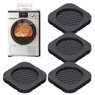 ALPIN 4 ชิ้นเครื่องซักผ้า Anti Vibration Feet Pad, Anti Slip Shock-absorbing Washing|แผ่นรองฝ่าเท้า, เงียบ แดมเปอร์ เพิ่มความสูงเฟอร์นิเจอร์แผ่นยางซักผ้า|ตู้เย็น