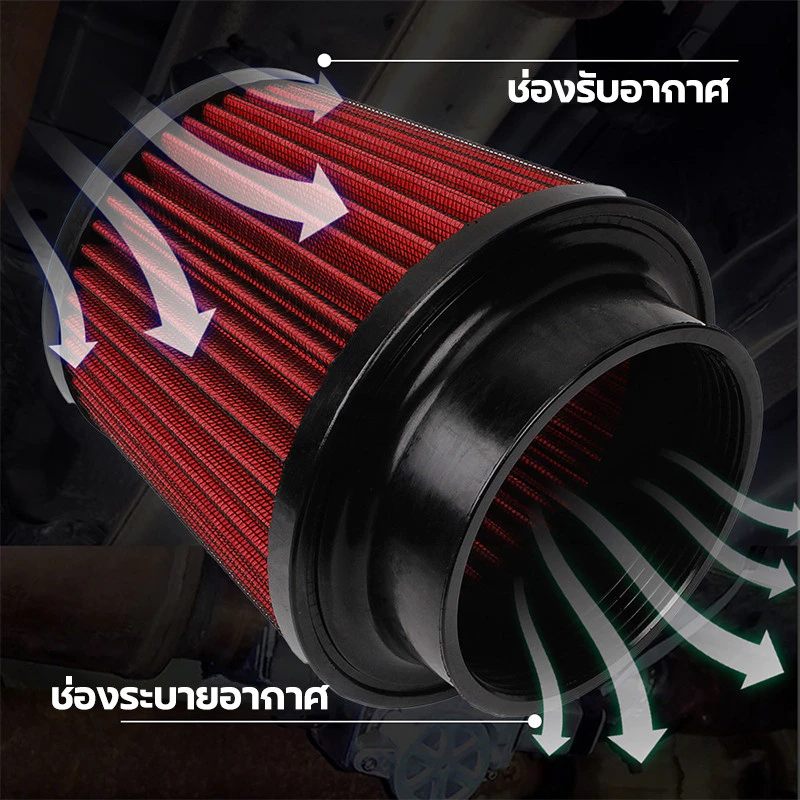 แผ่นกรองอากาศรถยนต์ 76mm ปาก 3.0 นิ้ว thumbnail 4