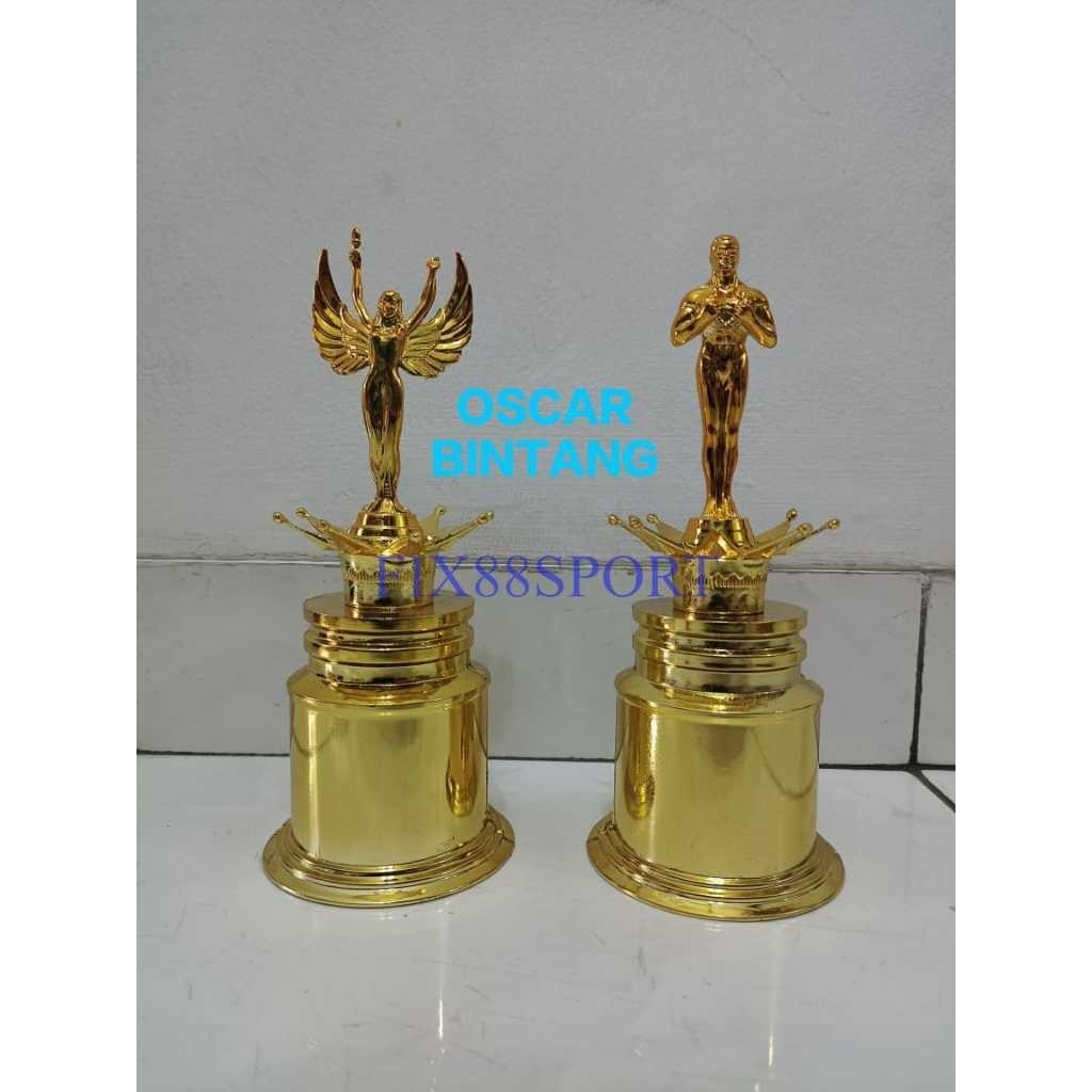 OSCAR MENS TROPHY OSCAR PRINCESS CROWN STAR GOLD BOX