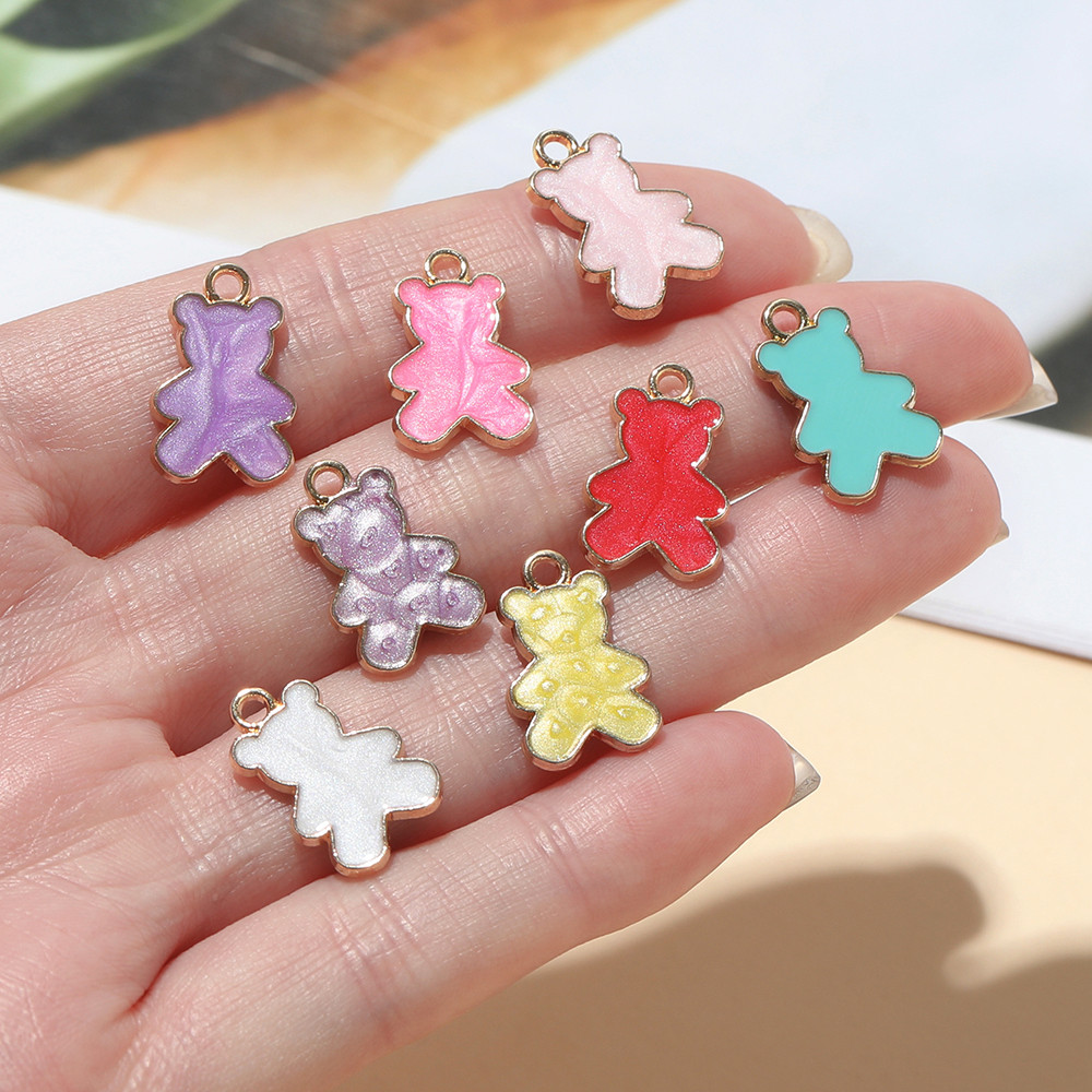 St. kunkka 5Pc 10.5 * 16.5 มม.โลหะผสมน้ํามันหยดจี้หมี จี้รูปร่างหมี สําหรับDIY ทําด้วยมือเครื่องประดับทํา — صورة 6