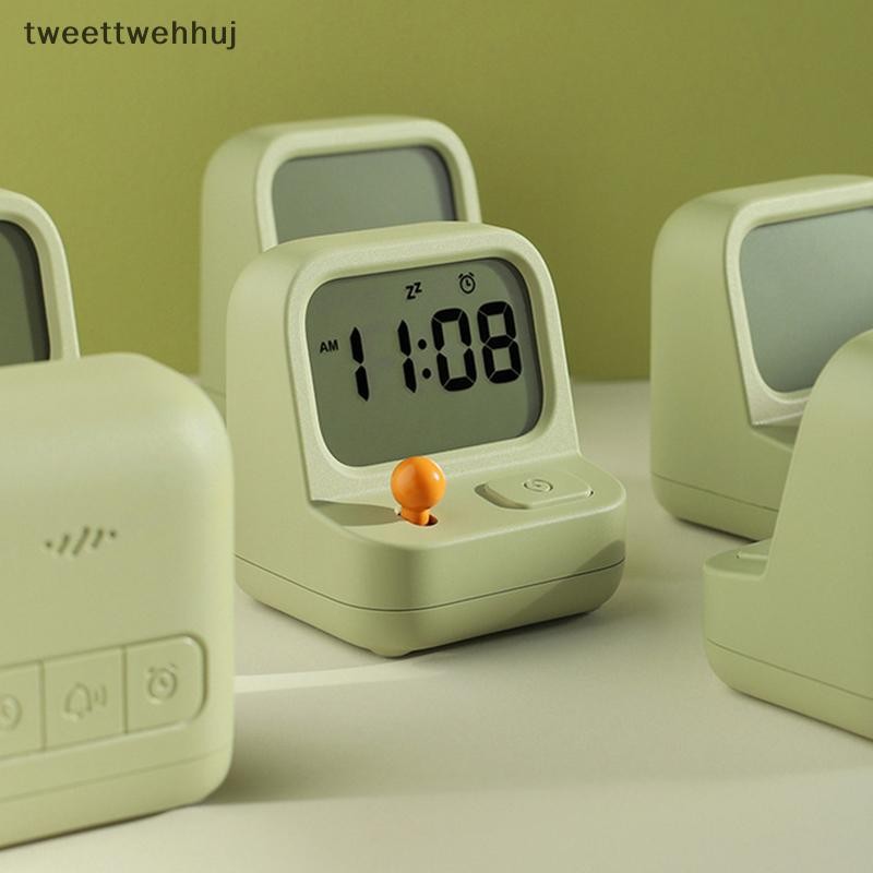 Tw นาฬิกาปลุก Snooze นาฬิกาดิจิตอล Novelty เงียบนาฬิกาตั้งโต๊ะการ์ตูนรูปนาฬิกาปลุกเงียบ Non Ticking สําหรับเด็กนาฬิกาตั้งโต๊ะ huj