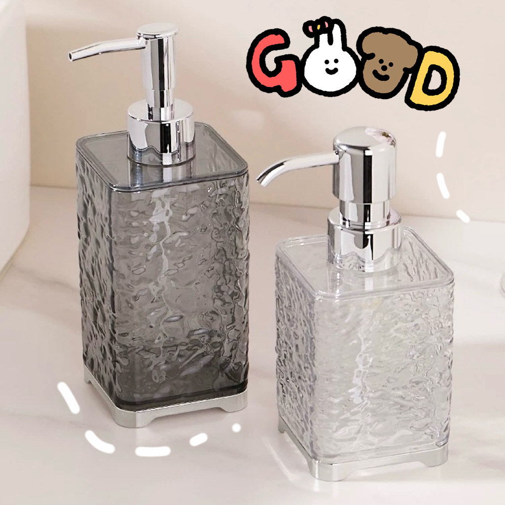 PET ขวดปั้มพลาสติกสีใส ขวด ขวดปั้ม แบบหนา แข็งอย่างดี สําหรับใส่แชมพู โลชั่น 450 ML KKHOME