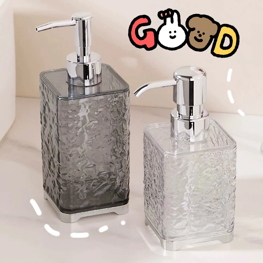 PET ขวดปั้มพลาสติกสีใส ขวด ขวดปั้ม แบบหนา แข็งอย่างดี สําหรับใส่แชมพู โลชั่น 450 ML KKHOME