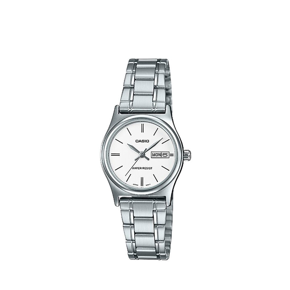 CASIO นาฬิกาข้อมือ CASIO รุ่น LTP-V006D-7B2UDF วัสดุสเตนเลสสตีล สีเงิน