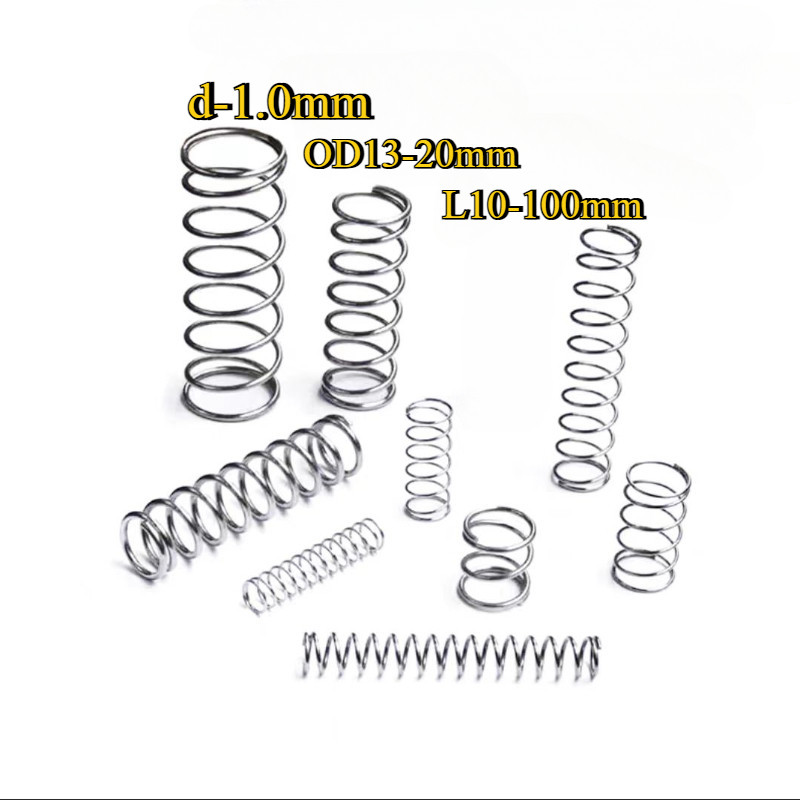 [NXY] ของพวกเขา304 การบีบอัดที่มีประสิทธิภาพสปริงการบีบอัดกลับลวดสปริงเส้นผ่านศูนย์กลาง 1.0 มม. เส้นผ่านศูนย์กลางภายนอก 14/15/16/18/20 มม. ความยาว 10-100 มม. กล ฤดูใบไม้ผลิขนาดเ