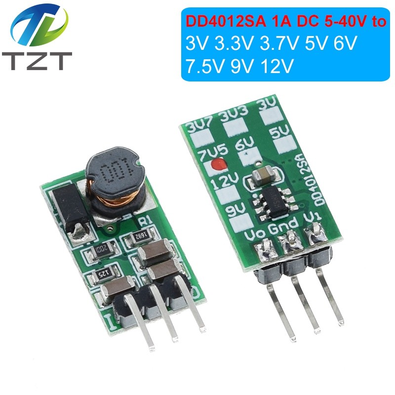 DIY DD4012SA 1A DC 5-40V ถึง 3V 3.3V 3.7V 5V 6V 7.5V 9V 12V ตัวควบคุม DC-DC Step-Down buck converter