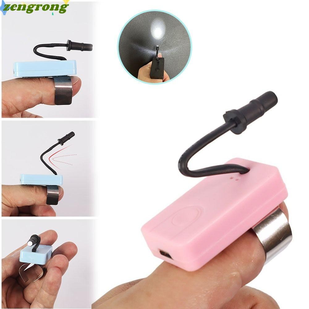 ZENGRONG ไฟแคะหู, ไฟปรับมุมไฮไลท์หูหยิบโคมไฟนิ้วหัวแม่มือ, ไฟฉายแบบชาร์จไฟแบบพกพา Led Earpick อุปกรณ์