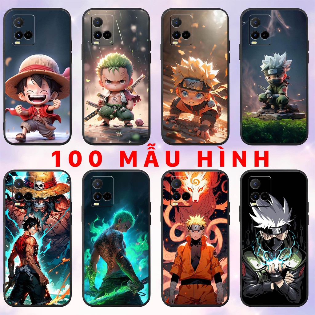Vivo y21 - y21s - y33s - y33t - t1x case - พิมพ์ลาย luffy zoro naruto kakashi one piece อะนิเมะ มังง