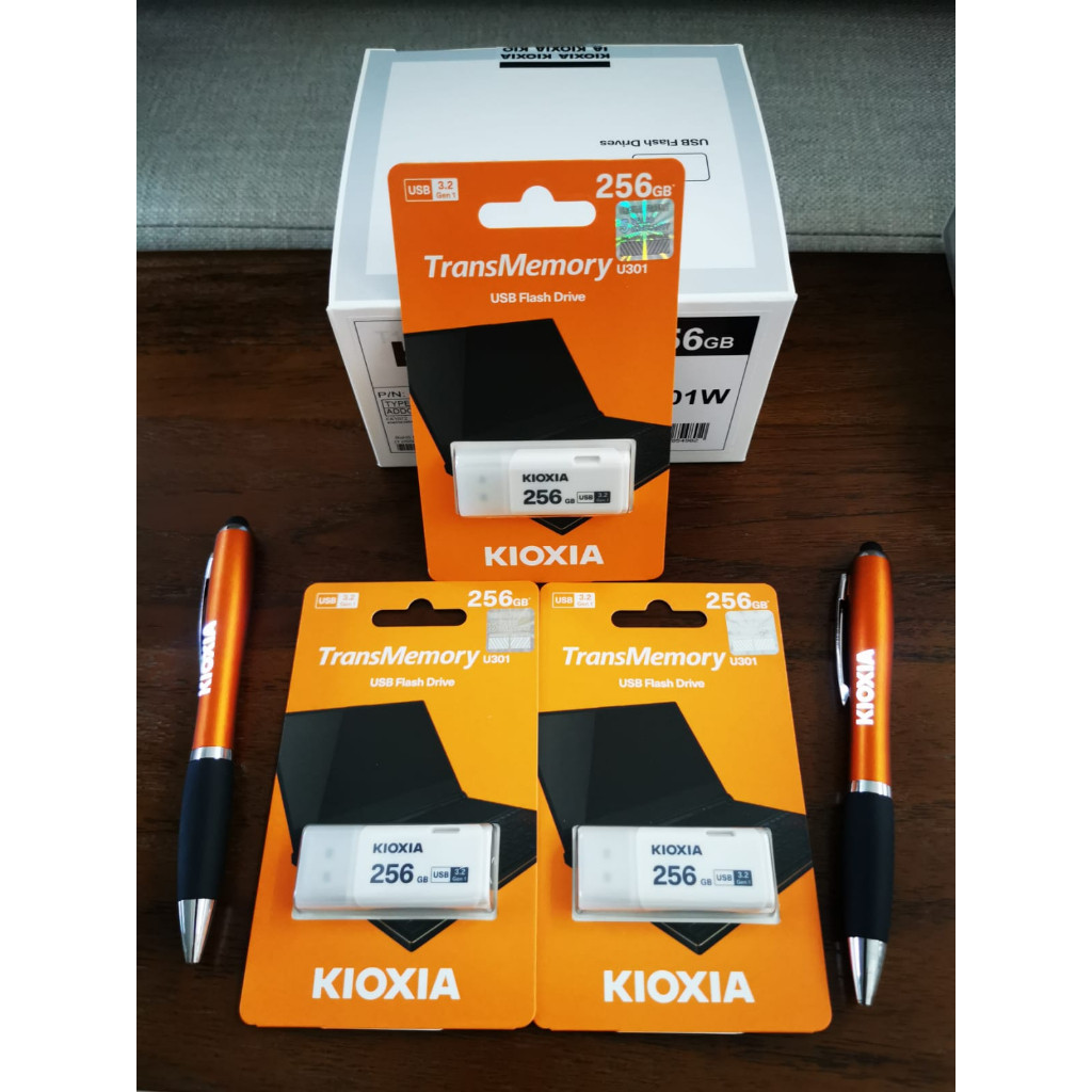 KIOXIA 256GB USB 3.2 U301 แฟลชไดรฟ์ความเร็วสูงดั้งเดิม
