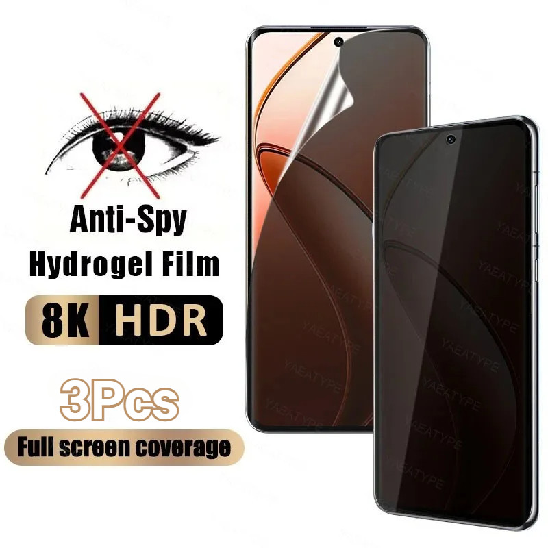 VivoX200 X200Pro X200Ultra X100Pro 3 ชิ้น Anti Spy ความเป็นส่วนตัวฟิล์ม Hydrogel นุ่มสําหรับ vivo X200 X100s X100 Pro Mini Ultra FE X200s Anti Scratch โทรศัพท์ป้องกันหน้าจอ