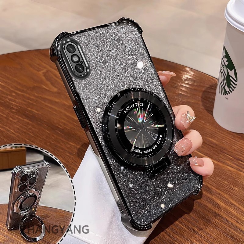 สําหรับ iPhone X Xs Xr Xs Max Clear กรณีหนาชุบซิลิโคน ShockProof เคสโทรศัพท์ CCCCA10 - รูปที่ 2