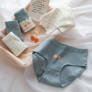 กางเกงในเด็กผู้หญิง เอวกลาง ผ้าคอตตอน เนื้อนิ่ม ใส่แล้วสบายส…