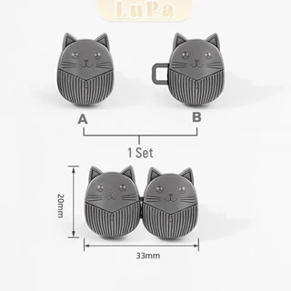 LuPa ตะขอปรับเอวกางเกง ปรับระดับเอวช่วยให้กางเกงกระชับ ลายแมว แบบหมุด Fashion Pins