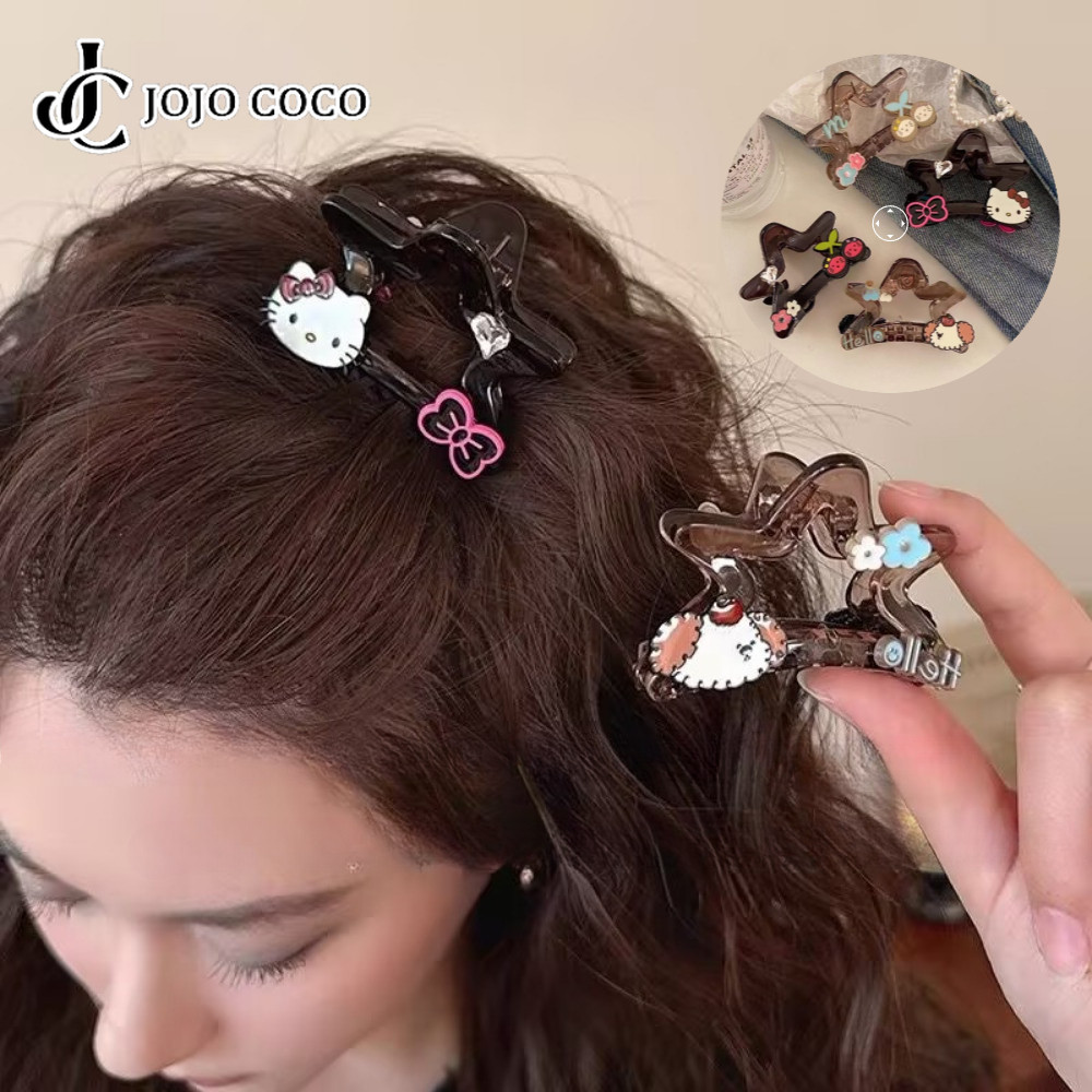 JOJO COCO การออกแบบสร้างสรรค์ใหม่ Kt กิ๊บติดผมแมวผมคลิปฉลามระดับไฮเอนด์