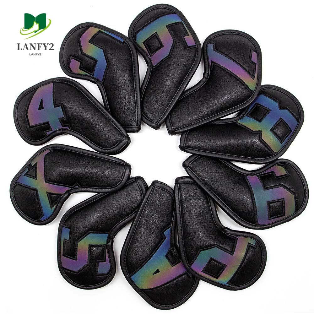 ALANFY Golf Iron Headcover 4-9,P,S,A,X กีฬา 10 ชิ้น/เซ็ต Protector Case Golf Iron Covers ชุดฝาครอบป้
