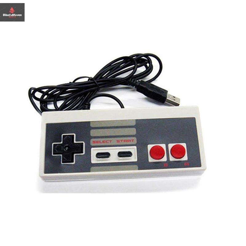 COD 1/2pcs NES คอนโทรลเลอร์ USB แบบมีสายเกมแพด PC/USB/NESputer วิดีโอเกมจับ Retro USB NES Controller จอยสติ๊กควบคุมจับใหม่
