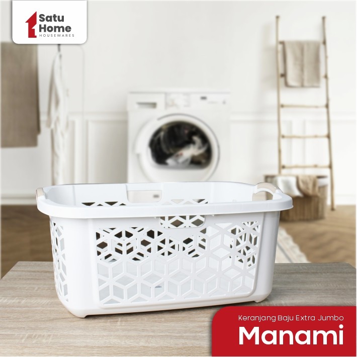 One.Home- MANAMI LAUNDRY BASKET/LAUNDRY BASKET/CHOTHES BASKET/JUMBO LAUNDRY/JUMBO CLOTHES BASKET