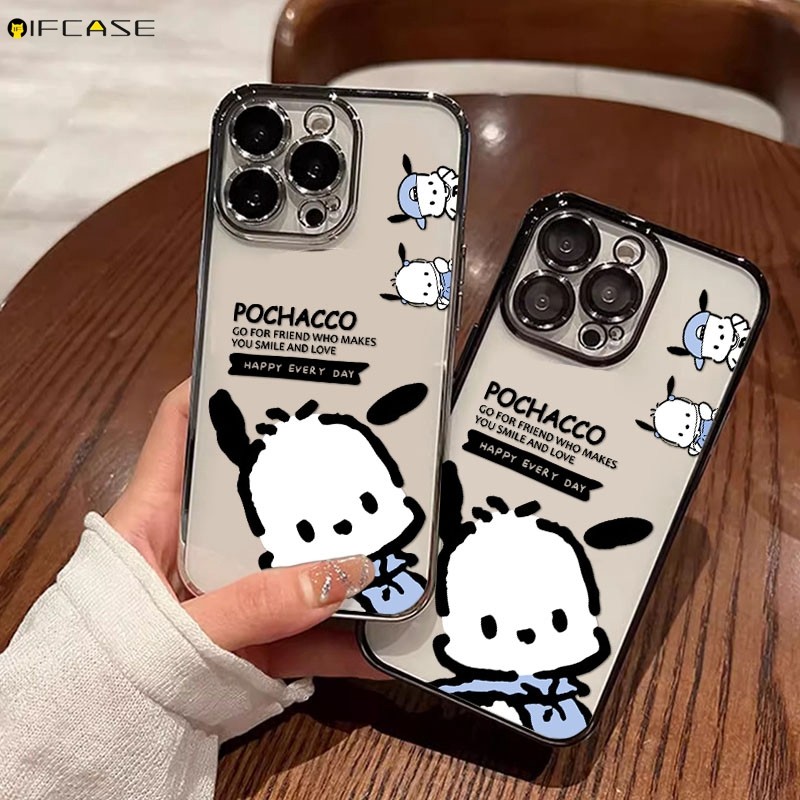 สําหรับ Xiaomi 12T 12S 12X Mi 11 Lite 11T 11X 10T Pro Lite 5G เคสโทรศัพท์น่ารัก Pochacco สุนัขลูกสุนัขการ์ตูนป้ายเงา Shining Glitter โปร่งใสนุ่มกรณีปกหลัง