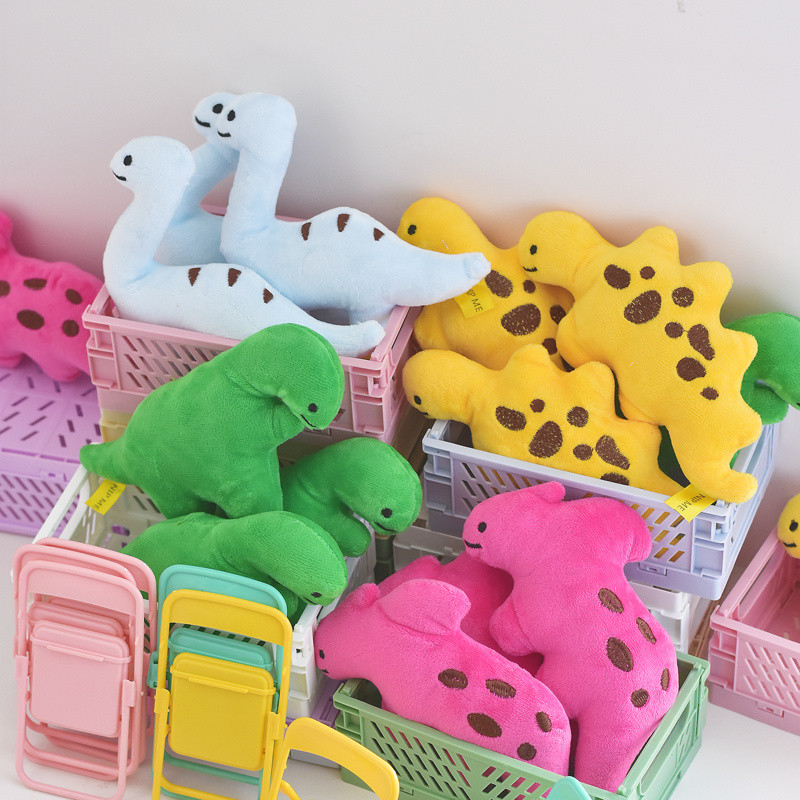 ของเล่นสุนัข Ins ไดโนเสาร์ลูกสุนัขของเล่น Mini Plush Marzis Yorkshire Shih Tzu Squeak ของเล่น