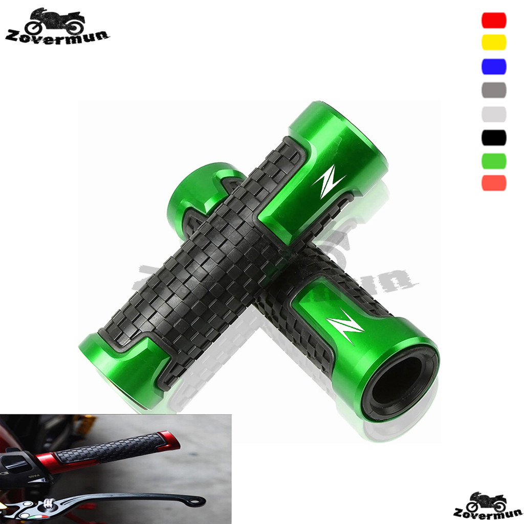 สำหรับมอเตอร์ไซค์ Kawasaki Z400 Z650 Z900 Z1000 ปลอกแฮนด์อลูมิเนียมอัลลอยด์ CNC กันลื่น แบบเสียบปลั๊ก