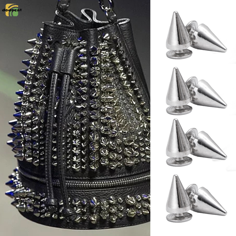 Conical Star Punk Style Clothing Punk Rivets - Silver Cone Leather Crafting Rock Punk Rivets
