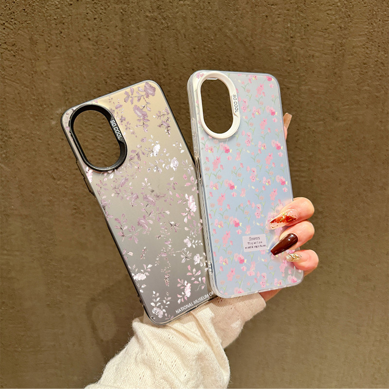 สำหรับ OPPO A18 A38 A15 A15s A60 A35 A17 A17K A79 5Gดอกไม้สีชมพู OPPOA57(4G) A77 A77S(4G)