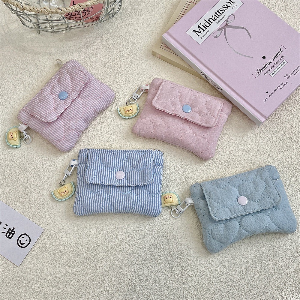 พร้อมส่ง🛵 A64 กระเป๋าใส่เหรียญ ใส่บัตร ขนาดเล็ก น่ารัก มีซิป กระเป๋าเก็บของอเนกประสงค์ กระเป๋าใส่ AirPods