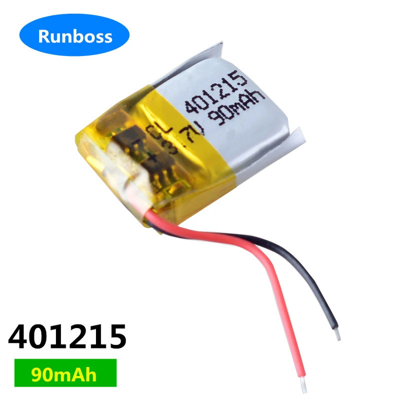 1-10 Pcs401215 3.7V 90mAh Polymer Lithium Battery For 3D Glasses MP3 Toy Watch Selfie Stick Hearing 