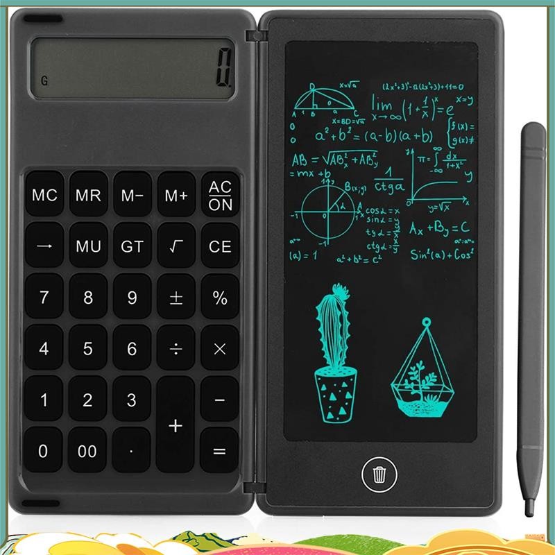 เครื่องคิดเลข Notepad 6 นิ้ว LCD การเขียนแท็บเล็ต Digital Drawing Pad พร้อมปากกาสไตลัสลบปุ่มล็อคฟังก