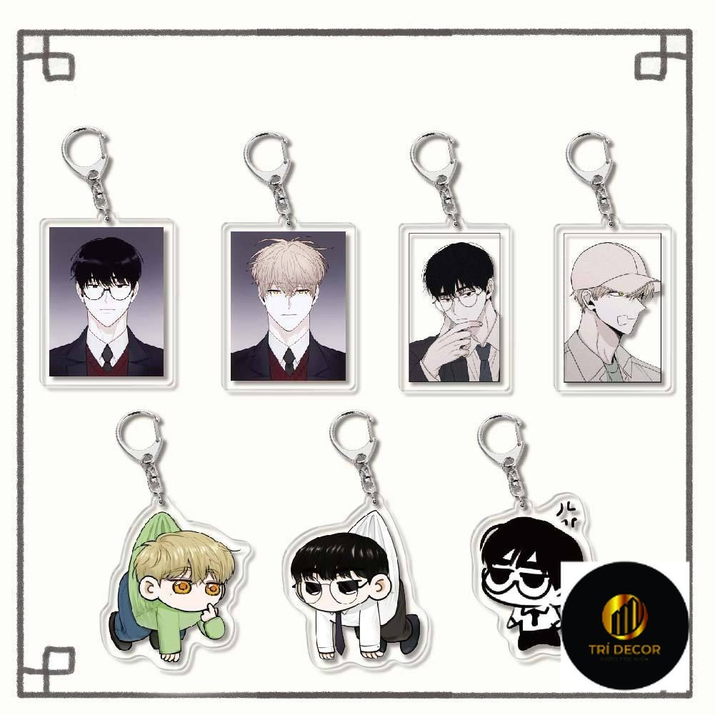 CHECKMATE พวงกุญแจพิมพ์ manhwa BL Boylove CHECKMATE ของขวัญ chibi micha อะนิเมะอะคริลิคน่ารัก