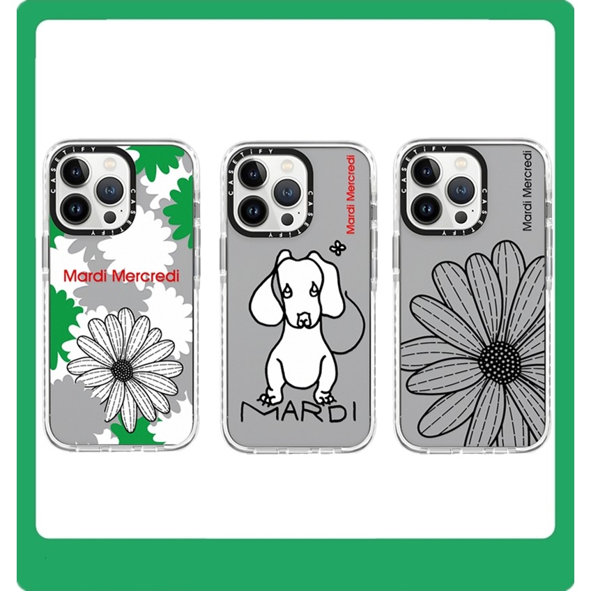 Caseti Mardi Mercredi Soft Case สําหรับ iPhone 16 15 14 Plus 11 12 13 Pro Max กันกระแทก TPU ซิลิโคนปลอก
