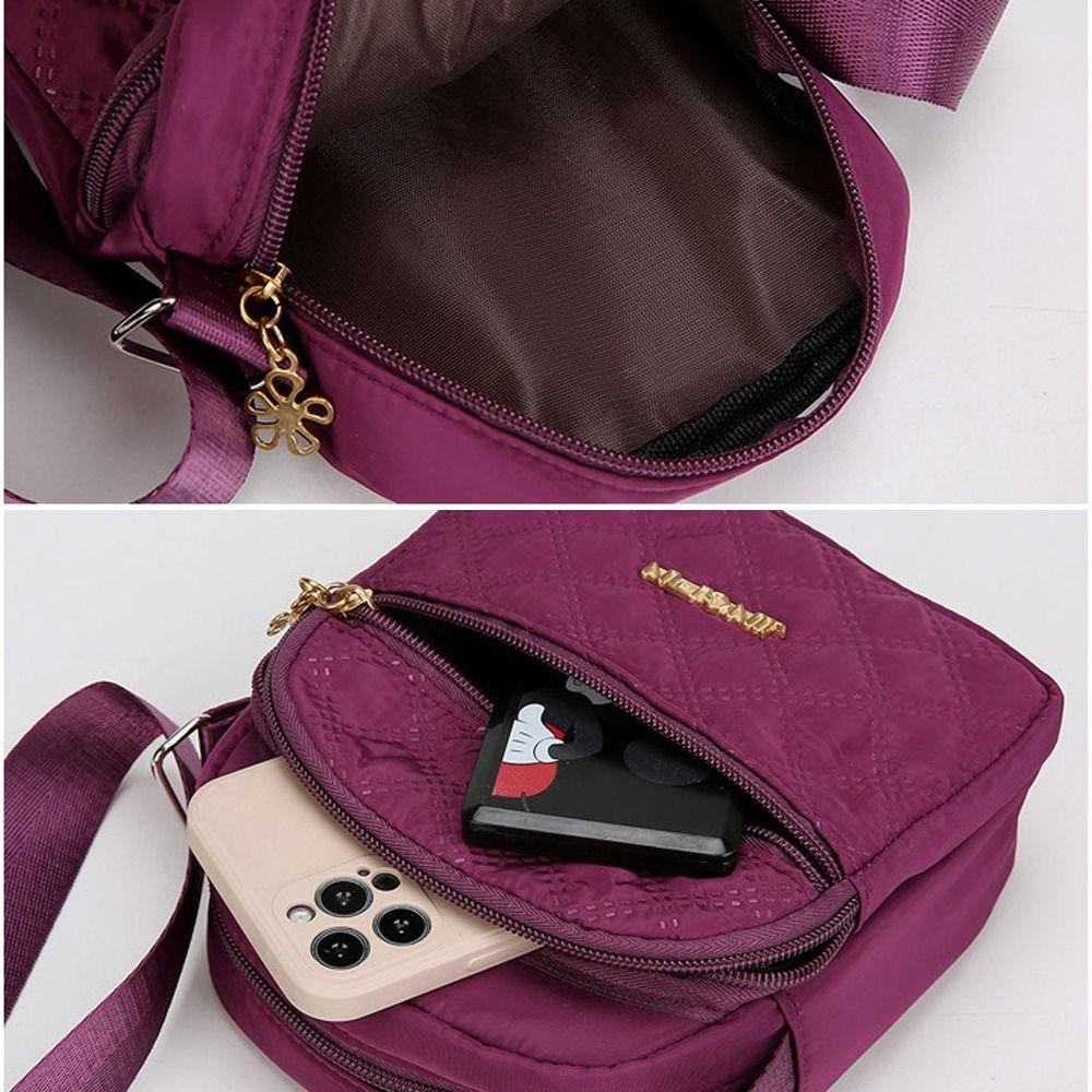 Uumir Messengers Bag, กระเป๋าสี่เหลี่ยมเล็กไนลอนหลายช่อง, กระเป๋าโทรศัพท์มือถือสะพายข้างมัลติฟังก์ชั่น